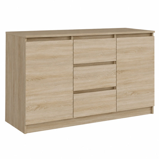 Credenza Rustica Moderna con 3 Cassetti e 2 Ante 120x40x75 cm