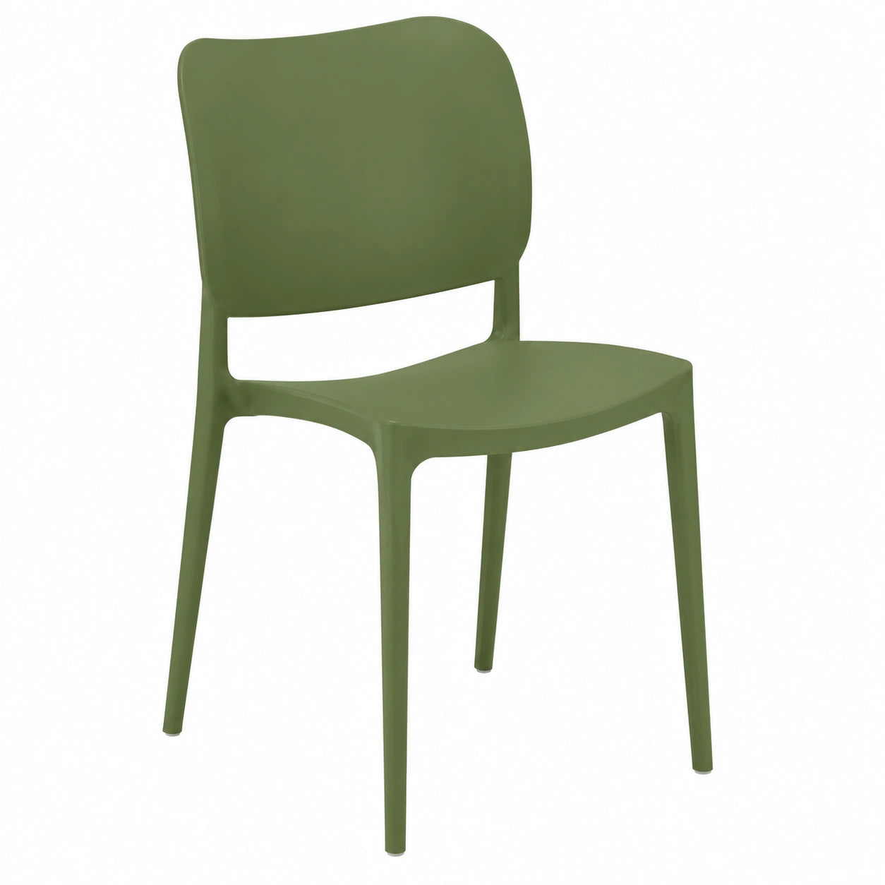 Set 4 Sedie Impilabili in Polipropilene Made in Italy, Resistente ai Raggi UV, Design Moderno, per Cucina e Giardino