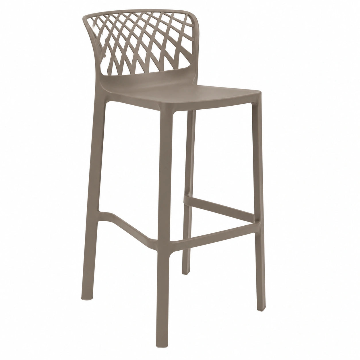 Set di 2 sgabelli ARKO in polipropilene con poggiapiedi H65, anti-UV, design moderno, per casa e locali, Made in Italy