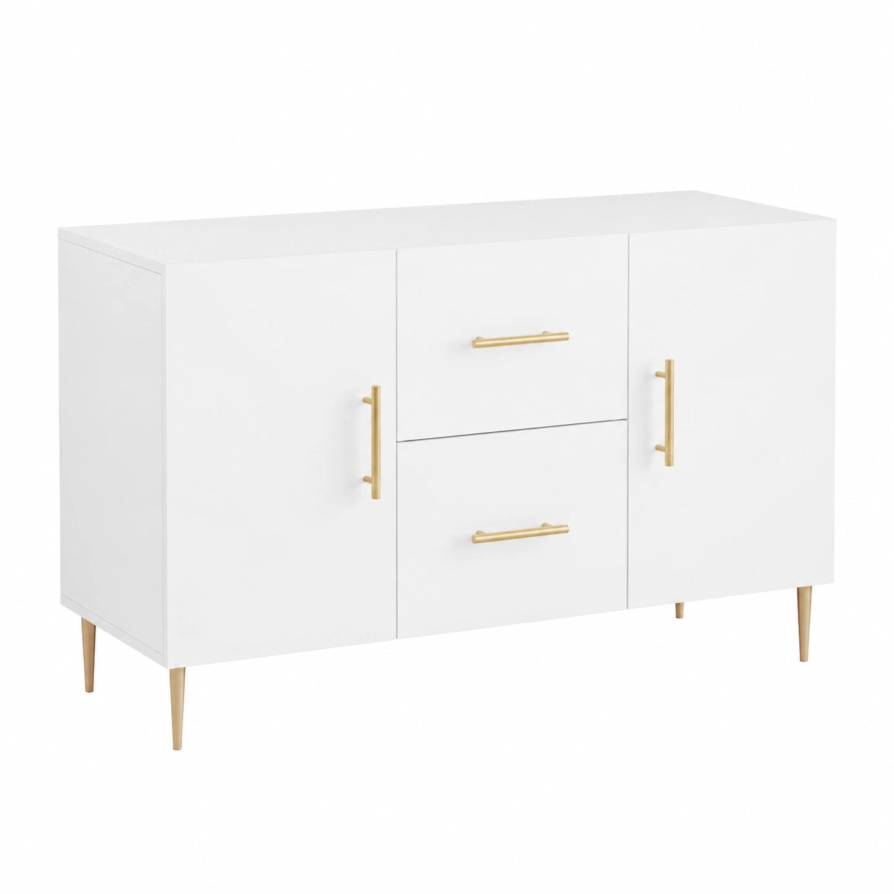Credenza Moderna Bianca in Legno Multistrato 100x36x60 cm