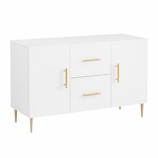 Credenza Moderna Bianca in Legno Multistrato 100x36x60 cm