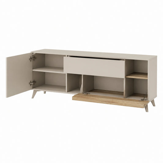 Mobile TV Monaco in Legno Italiano con anta, cassetto e vani