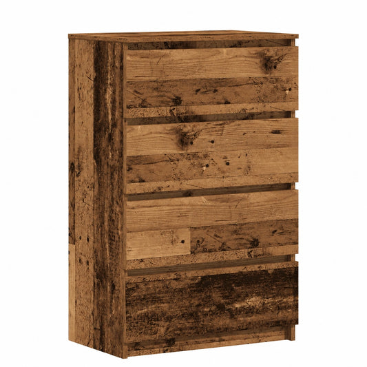 Credenza in Legno Multistrato Vintage 60x35x98,5 cm con Armadietti da Cucina e Corridoio