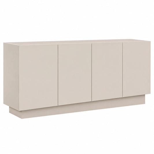 Madia VELA in Legno con 4 Ante e Vani, per Soggiorno e Cucina, 160x35x75 cm, Colore Cashmere