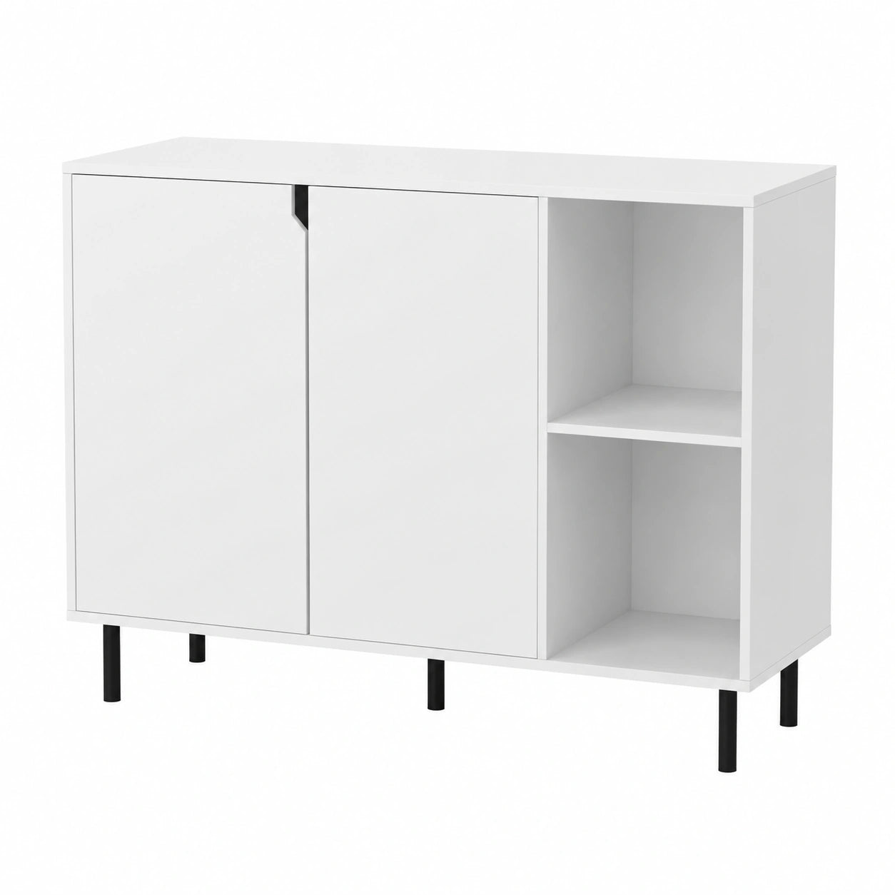 Credenza Cucina Bianca con Ripiano Regolabile e Sistema Anti-Ribaltamento