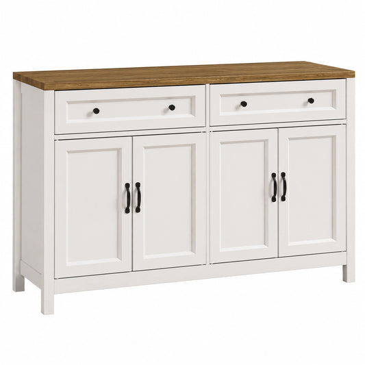 Credenza da Cucina con Cassetti e Ante, Ripiani Regolabili, 140x40x90 cm